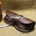 top quality genuine leather cases for sunglasses, real leather glasses case with banding